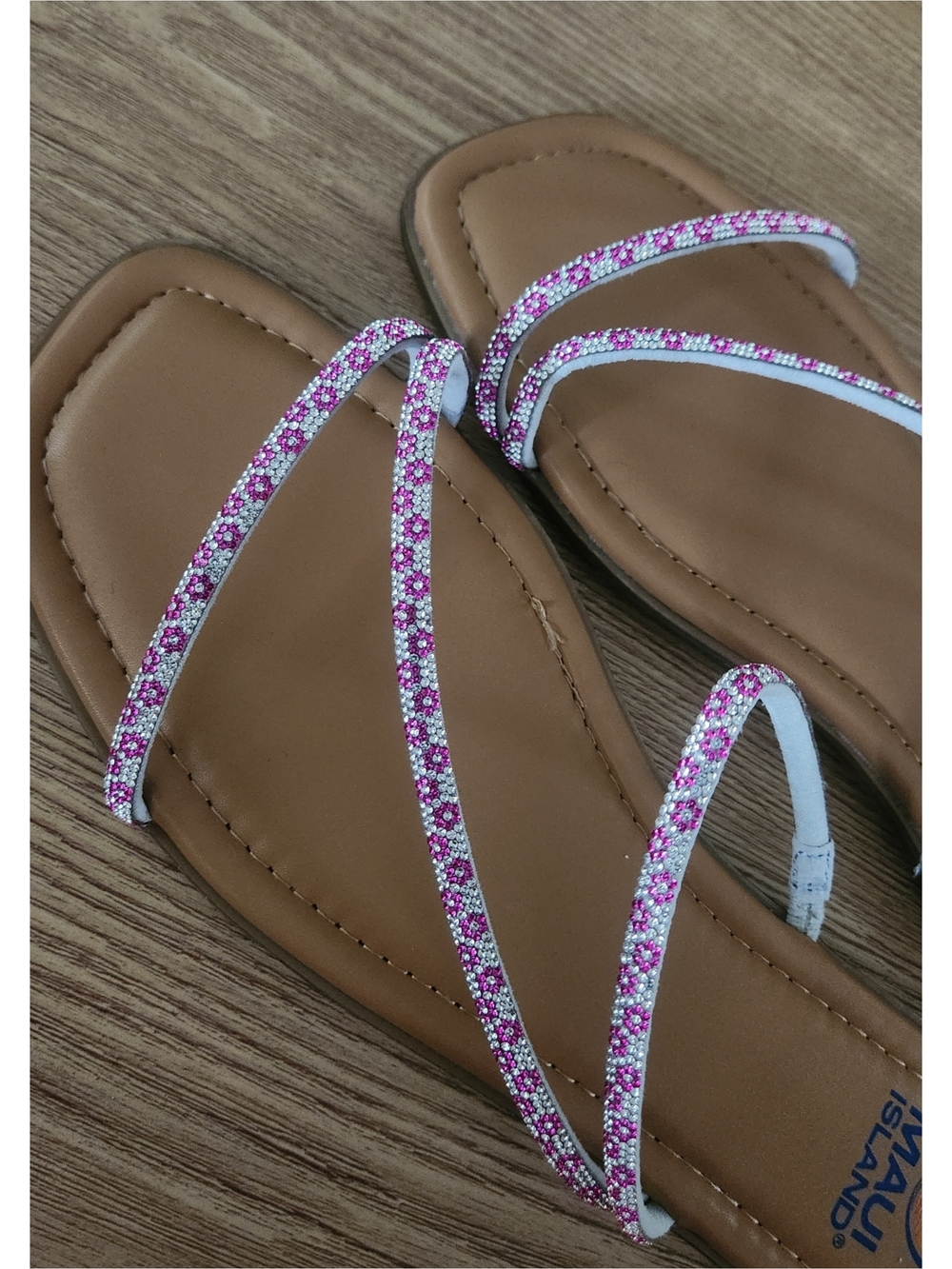 Women’s Pink Glitter Strappy Sandals